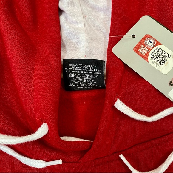 Indiana Hoosiers Hoodie Men’s XL Crimson Cream Pullover Sweatshirt Sportswear - Picture 10 of 10